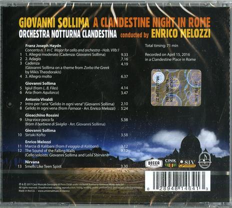 A Clandestine Night in Rome - CD Audio di Giovanni Sollima,Enrico Melozzi,Orchestra Notturna Clandestina - 2