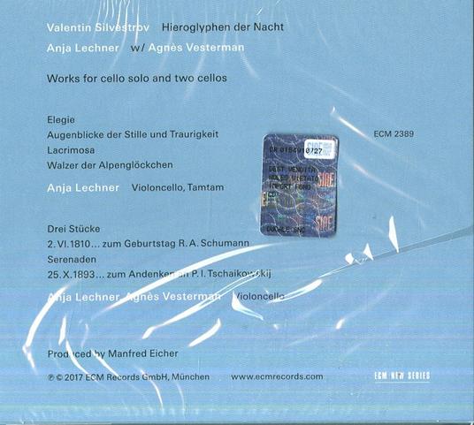 Hieroglyphen der Nacht - CD Audio di Valentin Silvestrov - 2