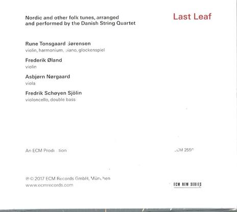 Last Leaf. Arrangiamenti di brani tradizionali del folklore nordico - CD Audio di Danish String Quartet - 2