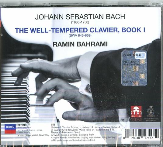 Il clavicembalo ben temperato. Libro I - CD Audio di Johann Sebastian Bach,Ramin Bahrami - 2