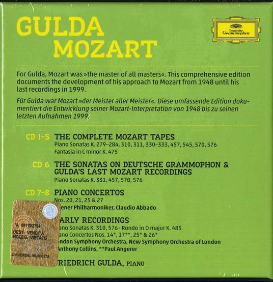 The Mozart Tapes. Concerti e sonate - CD Audio di Wolfgang Amadeus Mozart,Friedrich Gulda - 2