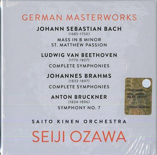 German Masterworks - CD Audio di Seiji Ozawa,Saito Kinen Orchestra - 2