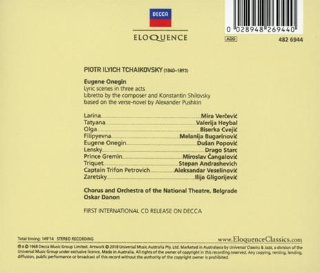 Eugene Onegin - CD Audio di Pyotr Ilyich Tchaikovsky - 2