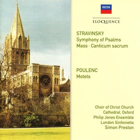 Sinfonia dei Salmi / Mottetti - CD Audio di Francis Poulenc,Igor Stravinsky,Simon Preston,Christ Church Cathedral Choir Oxford