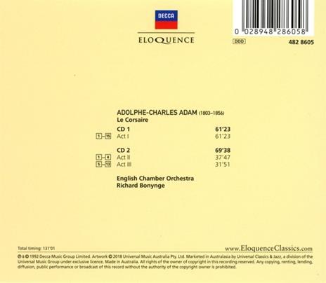 Le Corsaire - CD Audio di Adolphe Adam,Richard Bonynge - 2