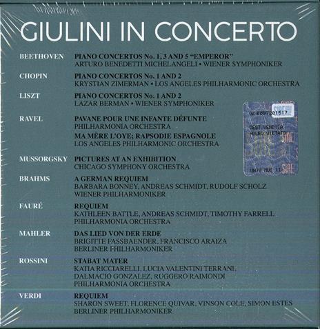 In concerto - CD Audio di Carlo Maria Giulini - 2