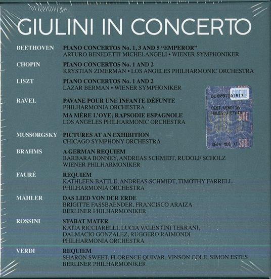 In concerto - CD Audio di Carlo Maria Giulini - 2