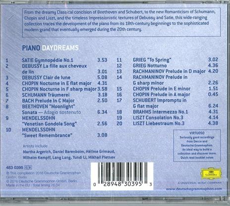 Piano Daydreams (Serie Virtuoso) - CD Audio di Martha Argerich,Emil Gilels,Daniel Barenboim - 2