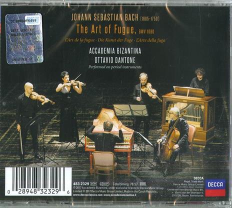 L'arte della fuga - CD Audio di Johann Sebastian Bach,Ottavio Dantone,Accademia Bizantina - 2