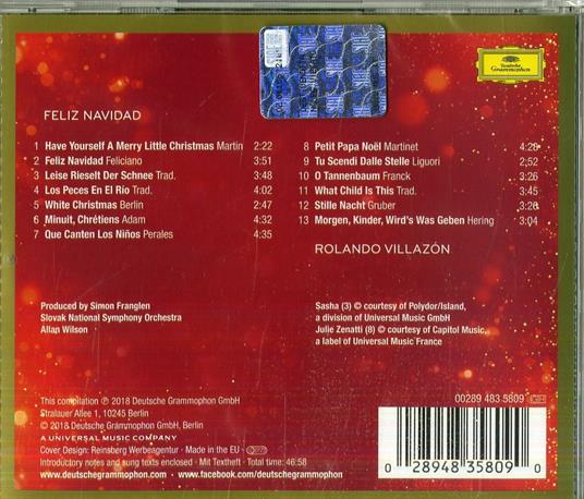 Feliz Navidad - CD Audio di Rolando Villazon - 2