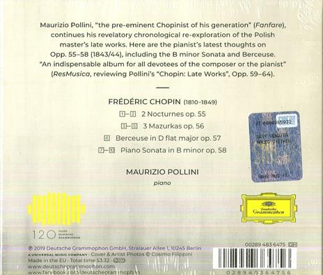 Notturni - Mazurke - Berceuse - CD Audio di Frederic Chopin,Maurizio Pollini - 2