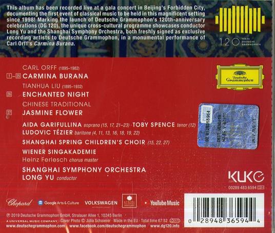 Carmina Burana. Live from the Forbidden City - CD Audio di Carl Orff,Shanghai Symphony Orchestra,Aida Garifullina - 2