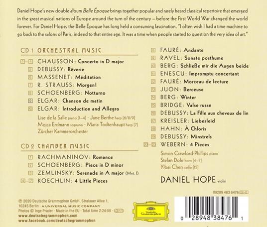 Belle Epoque - CD Audio di Daniel Hope - 2
