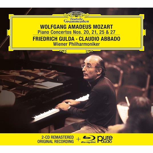 Concerti per pianoforte n.20, n.21, n.25, n.27 - CD Audio + Blu-Ray Audio di Wolfgang Amadeus Mozart,Friedrich Gulda,Claudio Abbado,Wiener Philharmoniker