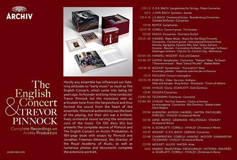 The Complete Recordings on Archiv Produktion (99 CD + DVD) - CD Audio + DVD di English Concert,Trevor Pinnock - 3