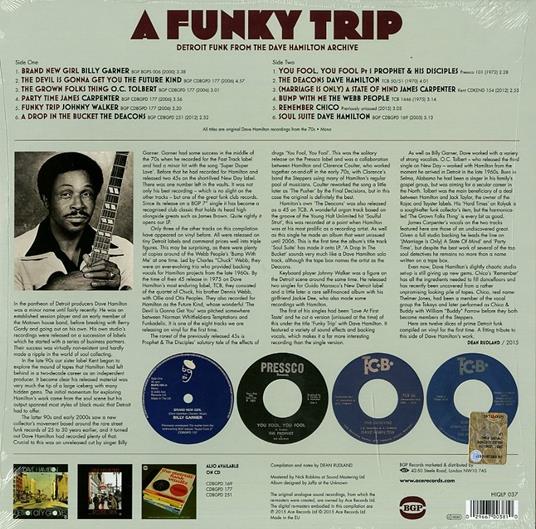 A Funky Trip. Detroit Funk - Vinile LP di Dave Hamilton - 2