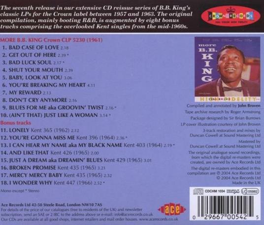 More B.B. King - CD Audio di B.B. King - 2