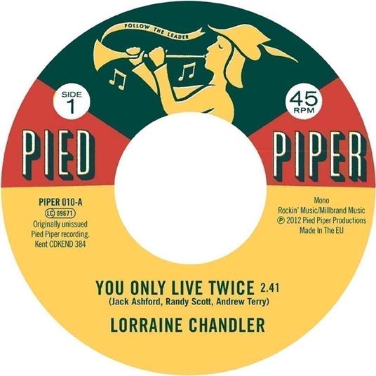 You Only Live Twice-Hold To My Baby - Vinile LP di Lorraine Chandler
