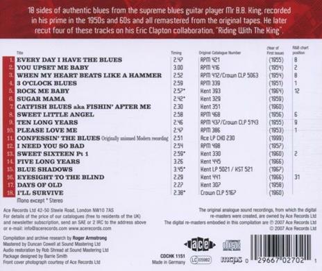Best of the Blues Guitar King 1951-1966 - CD Audio di B.B. King - 2