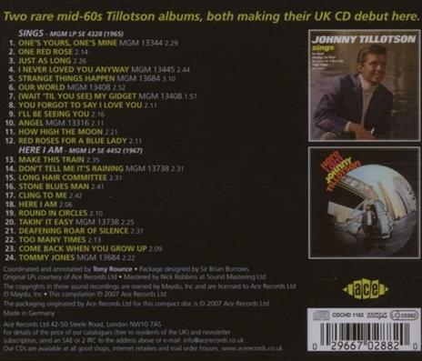 Sings - Here I Am - CD Audio di Johnny Tillotson - 2
