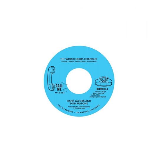 World Needs Changin - Gettin On Down - Vinile 7'' di Hank Jacobs