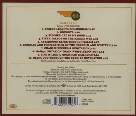 Railroad 1 - CD Audio di John Fahey - 2