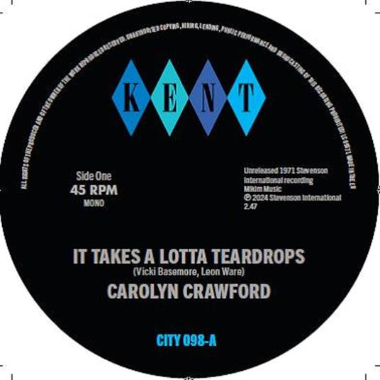 It Takes A Lotta Teardrops - I'm In Love - Vinile LP di Carolyn Crawford