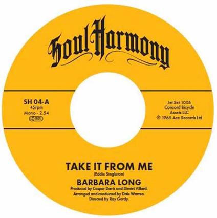 Take It From Me-Poor Loser - Vinile 7'' di Barbara Long