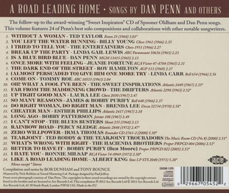 A Road Leading Home. Songs by Dan Penn - CD Audio - 2