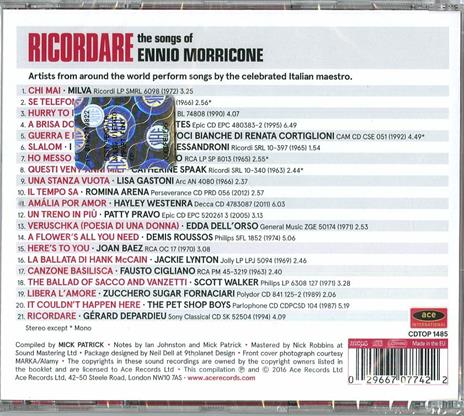 Ricordare. The Songs of Ennio Morricone - CD Audio di Ennio Morricone - 2
