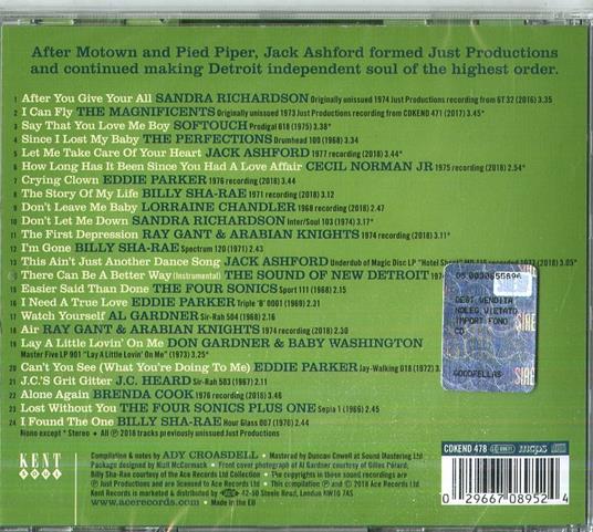Jack Ashford Just Productions vol.2 - CD Audio - 2