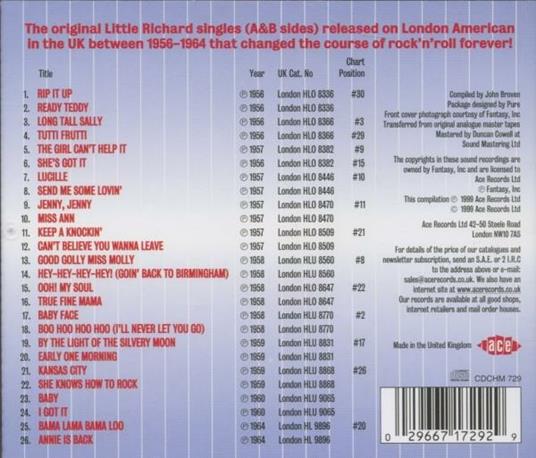 Original British Hit Singles - CD Audio di Little Richard - 2