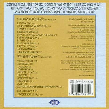 Sit Down Old Friend-Youre Not Alone - CD Audio di Dion - 2