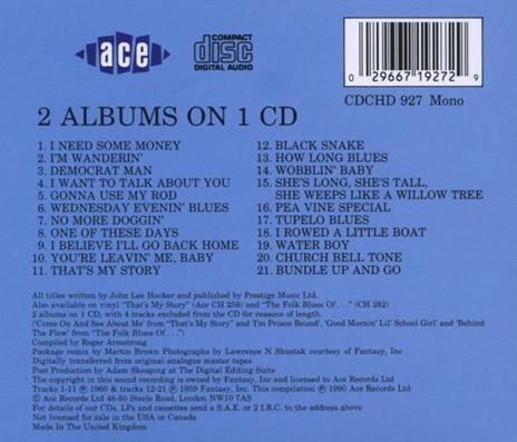 That's My Story-The Folk Blues - CD Audio di John Lee Hooker - 2