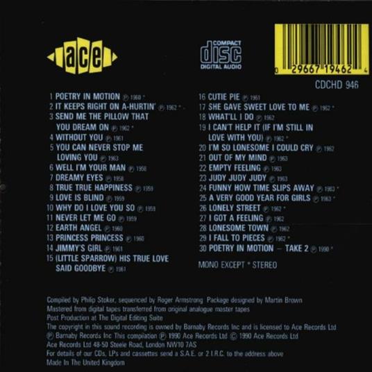 All His Early Hits & More - CD Audio di Johnny Tillotson - 2