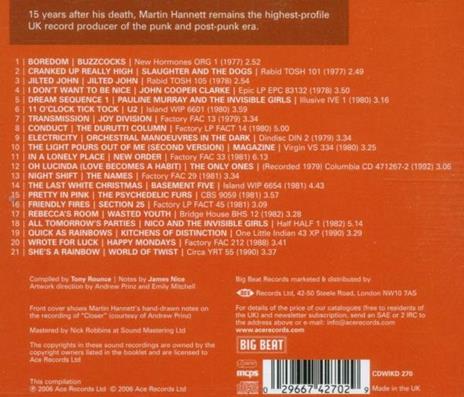 A Martin Hannett Story 1977-1991 - CD Audio di Zero - 2