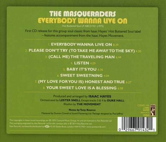 Everybody Wanna Live on - CD Audio di Masqueraders - 2