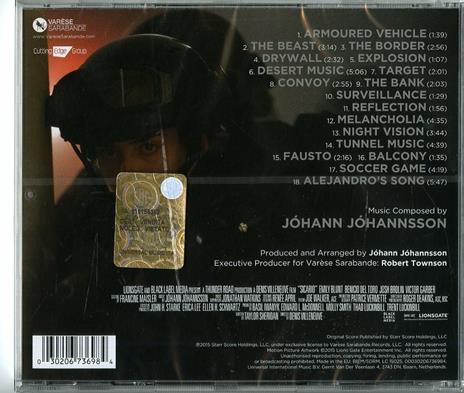 Sicario (Colonna sonora) - CD Audio di Johann Johannsson - 2
