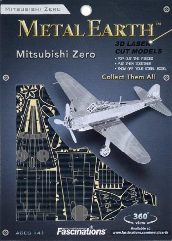 Mitsubishi Zero Fighter Metal Earth 3D Model Kit MMS028 - 2