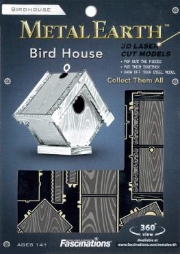 Cassetta Uccelli Birdhouse Metal Earth 3D Model Kit MMS039