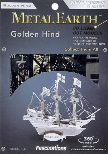 Golden Hind Galeone Sir Francis Drake Metal Earth 3D Model Kit MMS049 - 2