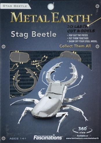 Scarabeo Stag Beetle Metal Earth 3D Model Kit MMS071 - 2