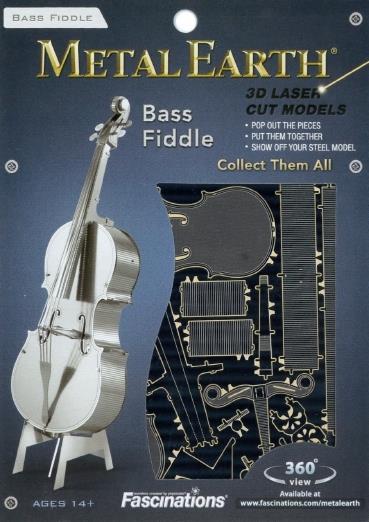 Contrabbasso Bass Fiddle Metal Earth 3D Model Kit MMS081 - 2