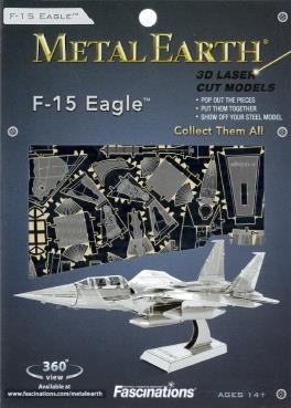 F-15 Eagle Fighter Metal Earth 3D Model Kit Mms082 - 2