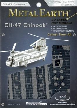 CH-47 Chinook Helicopter Metal Earth 3D Model Kit MMS084