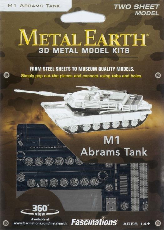 M1 Abrams Tank Metal Earth 3D Model Kit MMS206 - 2