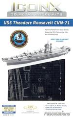 Uss Theodore Roosevelt Cvn-71 Portaerei Aircraft Carrier Metal Earth 3D Model Kit Icx022