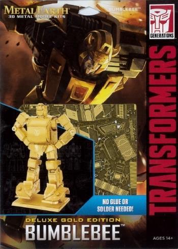 Bumblebee Gold Version Transformers Metal Earth 3D Model Kit MMS301G - 2
