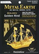 Golden Hind Galeone Sir Francis Drake Gold Version Metal Earth 3D Model Kit MMS049G