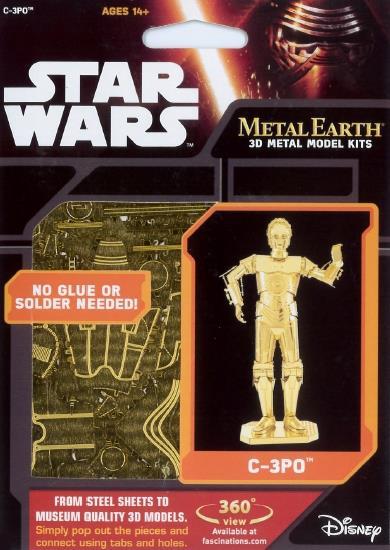 Star Wars C-3PO Droid Gold Metal Earth 3D Model Kit MMS270